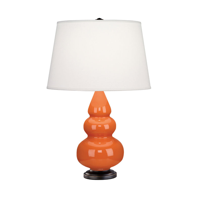 media image for small triple gourd pumpkin glazed ceramic accent table lamp by robert abbey ra 242x 3 260
