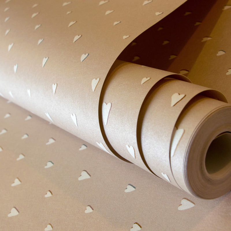 media image for Hearts Beige Wallpaper from the Great Kids Collection by Galerie Wallcoverings 272