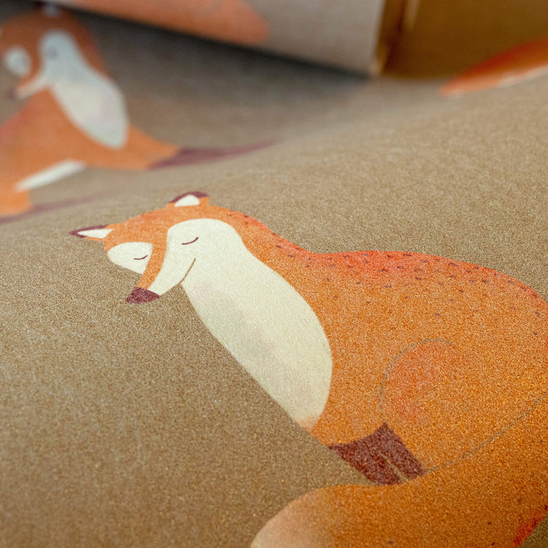 media image for Friendly Foxes Bronze Wallpaper from the Great Kids Collection by Galerie Wallcoverings 220
