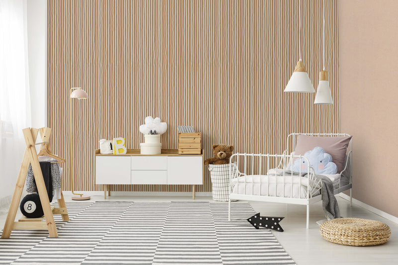 media image for Stripes Bronze Wallpaper from the Great Kids Collection by Galerie Wallcoverings 232