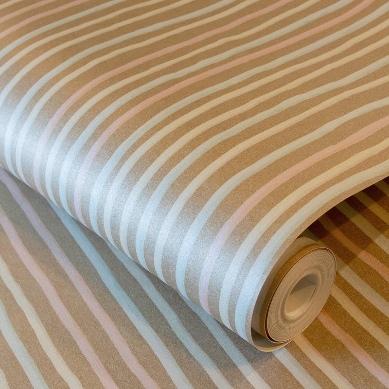 media image for Stripes Bronze Wallpaper from the Great Kids Collection by Galerie Wallcoverings 226