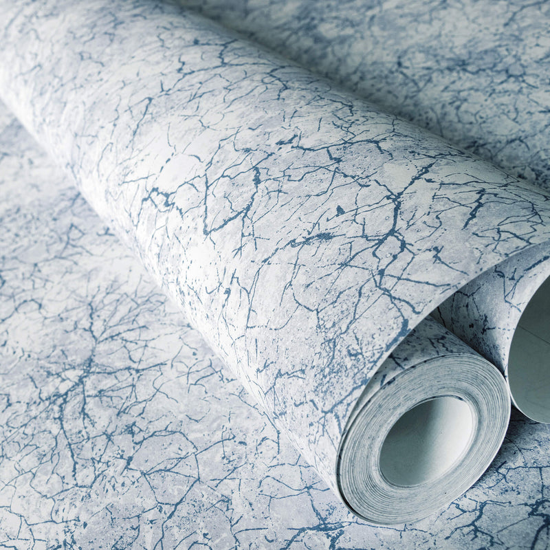 media image for Bento Chalky Blue Wallpaper from the Azulejo Collection by Galerie Wallcoverings 24