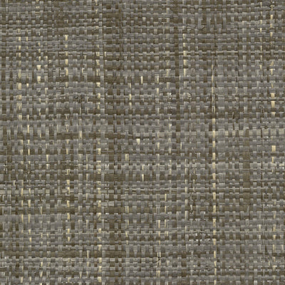 product image of Grasscloth Woven Crosshatch Wallpaper in Grey/Cream 547