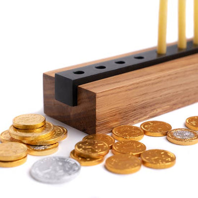 product image for Menorah Modern Wood and Steel in Oak 33