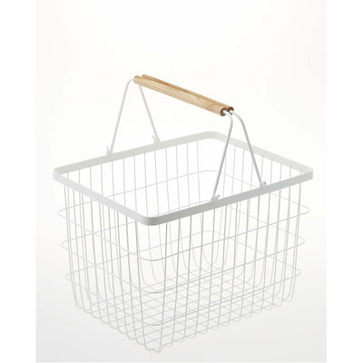 product image for Tosca Wire Laundry Basket - White Steel - Medium by Yamazaki 38