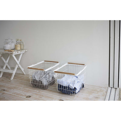 product image for Tosca Wire Laundry Basket - White Steel - Medium by Yamazaki 90