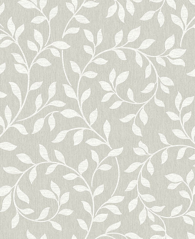 product image of Torrey Light Grey Leaf Trail Wallpaper from the Nature by Advantage Collection by Brewster Home Fashions 588