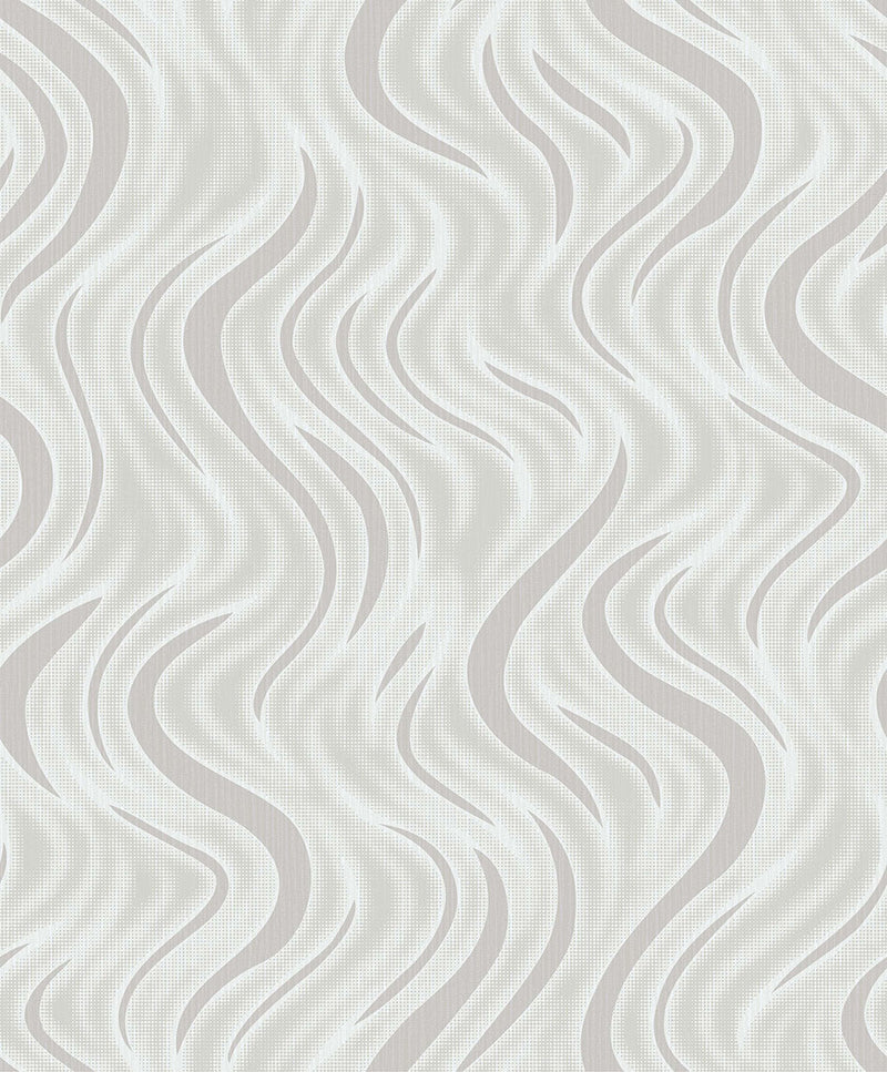 media image for Roxie Silver Wave Wallpaper from the Nature by Advantage Collection by Brewster Home Fashions 29