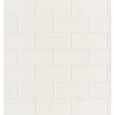 product image for Bettina White Paintable Subway Tile Wallpaper 66