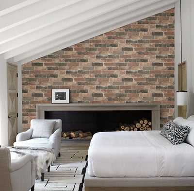 product image for Cody Red Reclaimed Bricks Wallpaper 2