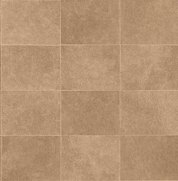 media image for Cecelia Bronze Faux Tile Wallpaper 255