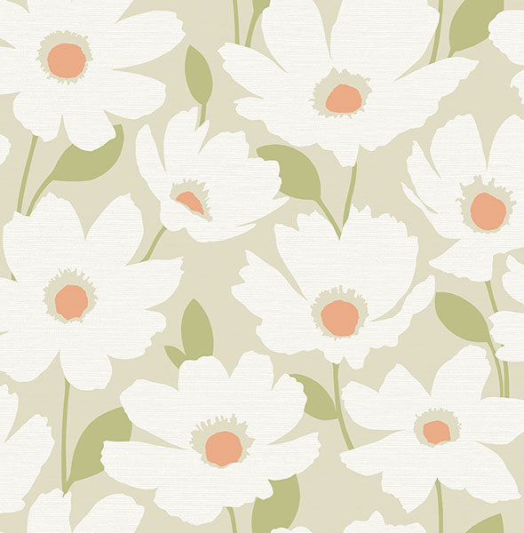 media image for Astera Neutral Floral Wallpaper 243