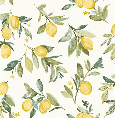 product image for Limon Yellow Fruit Wallpaper 56