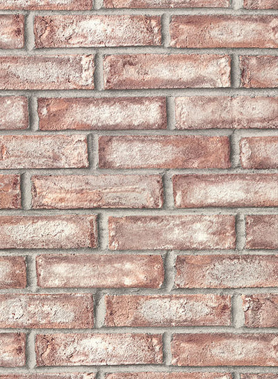 product image of Appleton Maroon Faux Weathered Brick Wallpaper from the Main Street Collection by Brewster 559