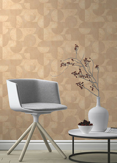 product image for Barcelo Light Brown Circles Wallpaper 12