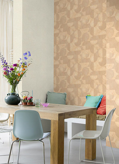 product image for Barcelo Light Brown Circles Wallpaper 57