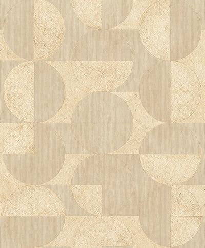product image for Barcelo Light Brown Circles Wallpaper 13