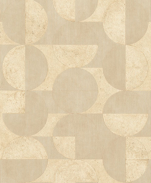 media image for Barcelo Light Brown Circles Wallpaper 299