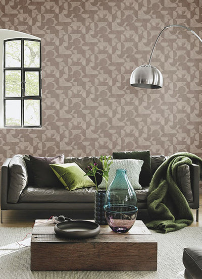 product image for Barcelo Brown Circles Wallpaper 40
