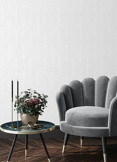 product image for Hartley Light Grey Geo Wallpaper 2