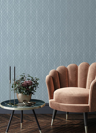 product image for Hartley Blue Geo Wallpaper 8
