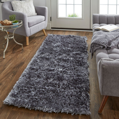 product image for Kelim Hand Tufted Graphite and Deep Gray Rug by BD Fine Roomscene Image 1 69