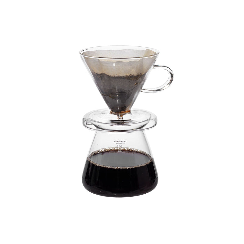 media image for glass coffee dripper set design by puebco 2 254