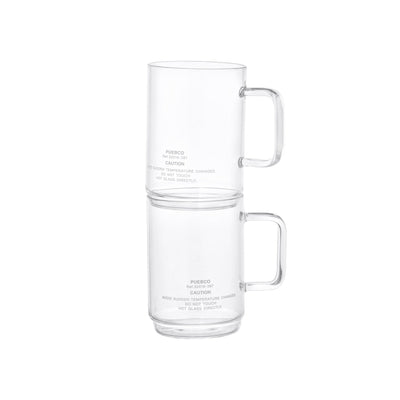 product image for borosilicate glass mug deep stacking design by puebco 11 68
