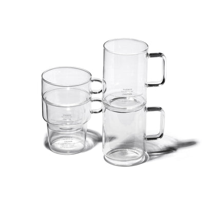 product image for borosilicate glass mug deep stacking design by puebco 2 65