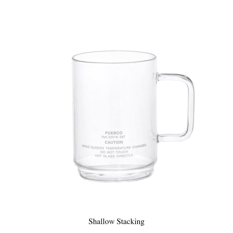 media image for borosilicate glass mug deep stacking design by puebco 6 256