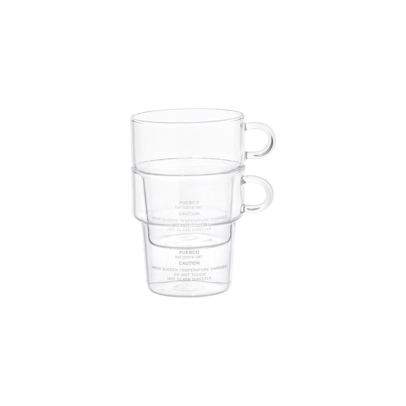 media image for borosilicate glass mug deep stacking design by puebco 4 249