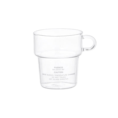 product image for borosilicate glass mug deep stacking design by puebco 3 6