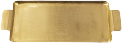 product image for brass rectangle tray design by puebco 4 15