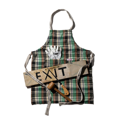 product image of Recycle Cotton Check Apron / Green By Puebco 303055 1 549
