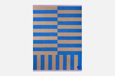 product image for stripe blue beige throw by hem 30540 3 64