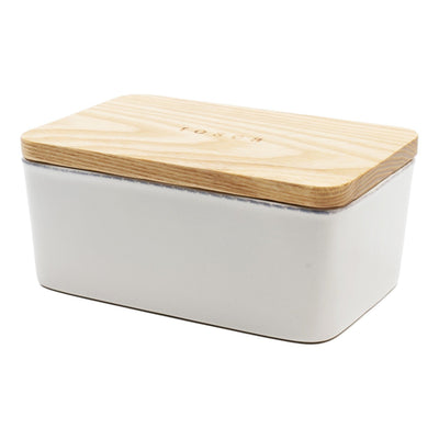 product image for tosca ceramic butter dish white by yamazaki yama 3098 1 94