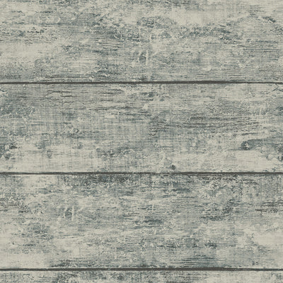 product image of Cabin Teal Wood Planks Wallpaper from the Thoreau Collection by Brewster 550