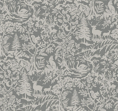 product image of Alrick Charcoal Forest Venture Wallpaper 566