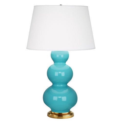 media image for triple gourd egg blue glazed ceramic table lamp by robert abbey ra 362x 2 263