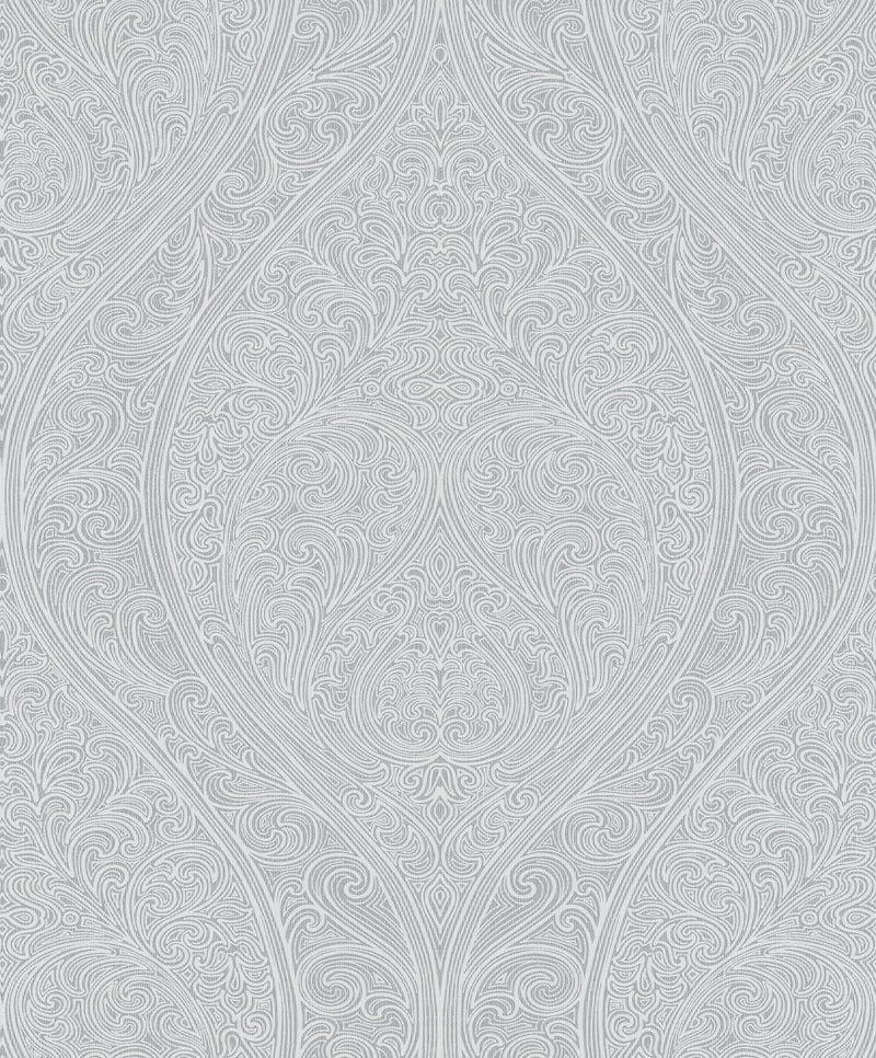 media image for Art Nouveau Grey/White Wallpaper from Serene Collection by Galerie Wallcoverings 224