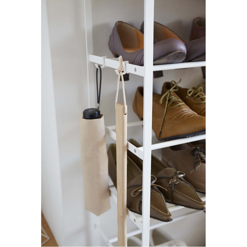 media image for Tower 6-Tier Wood Top Shoe Rack by Yamazaki 250