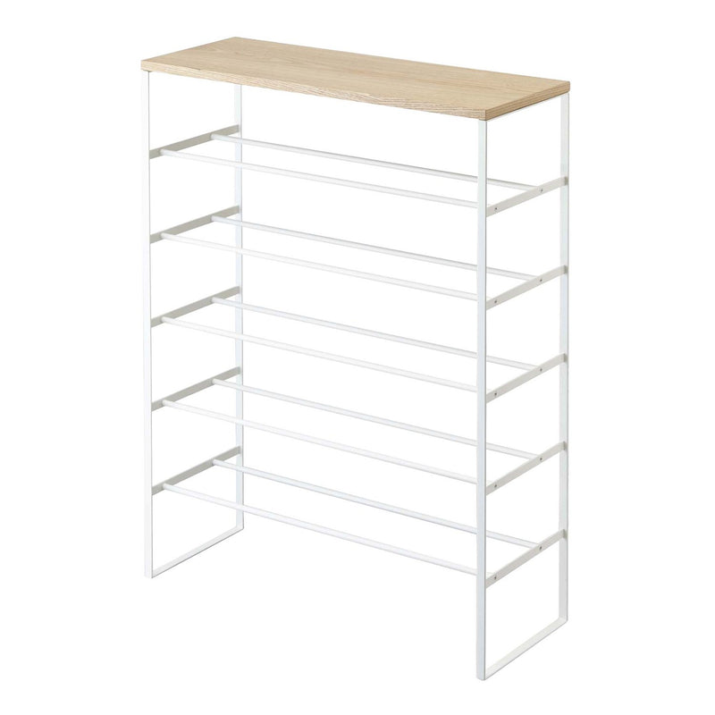media image for Tower 6-Tier Wood Top Shoe Rack by Yamazaki 211