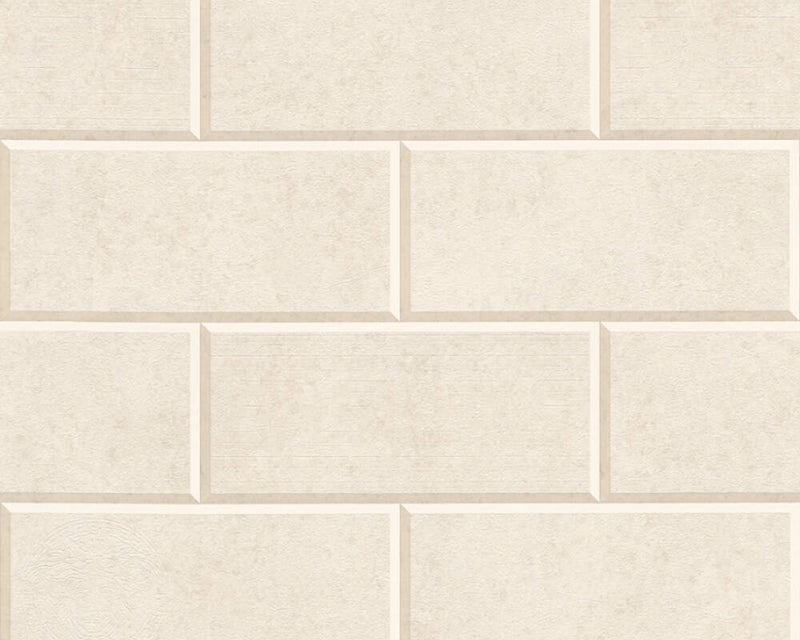 media image for Modern Bricks/Stones Textured Wallpaper in Beige/Cream 274