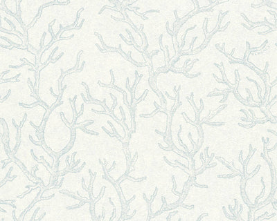 product image for Floral Corals Textured Wallpaper in Blue/Metallic 93