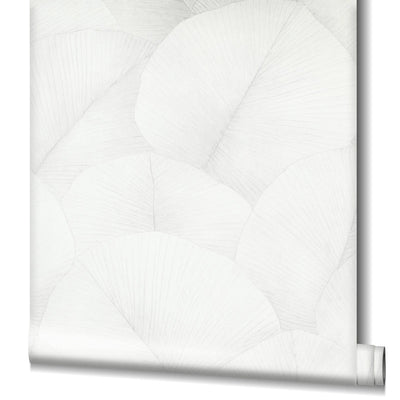 product image for Palm Leaf Wallpaper in Grey/White 58