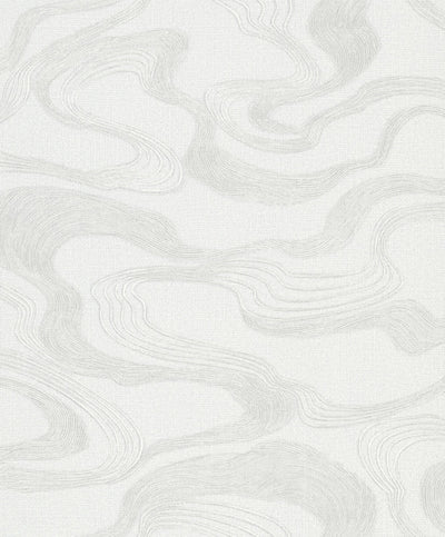 product image of Flow Wallpaper in White/Grey 57