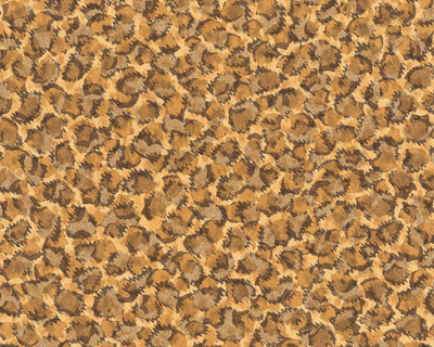 product image of Leopard Print Textured Wallpaper in Orange/Metallic 563
