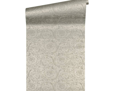 product image for Baroque Textured Damask Wallpaper in Neutrals/Silver from the Versace IV Collection 93