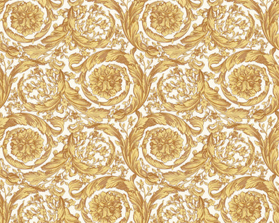 product image of Baroque Textured Damask Wallpaper in Browns/Metallic from the Versace IV Collection 551