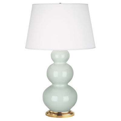 product image for triple gourd celadon glazed ceramic table lamp by robert abbey ra 370x 3 6